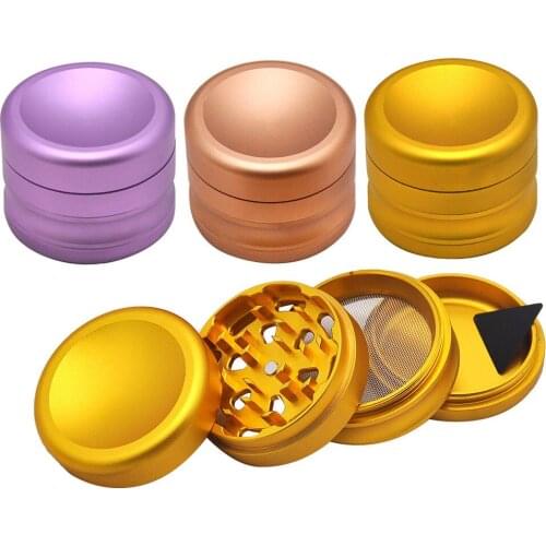 4-layer Herb Grinder Aviation Aluminum High Texture Tobacco Weed Grinder Smooth Concave Grass Spice Crusher Smoking Accessories