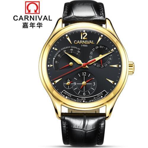 Unique Design Style Energy Display Automatic Watches Carnival Famous Brand Watch 2017 Luxury Men Wrist watch relogio masculino