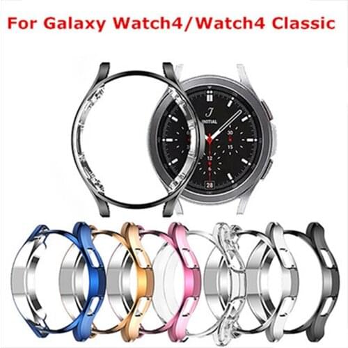 Case for Samsung Galaxy Watch 4 Classic 42mm 46mm Soft TPU Smartwatch Protective Case for Samsung Galaxy Watch4 40/44MM Cover