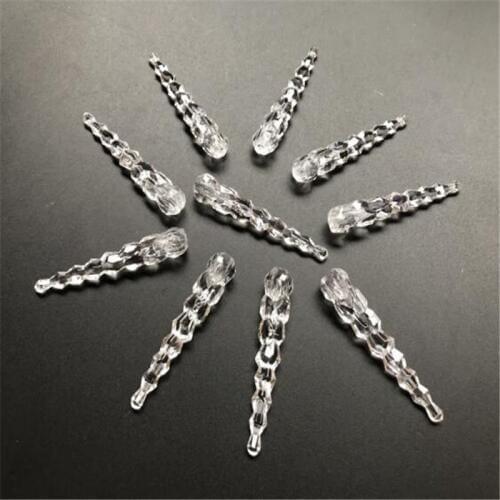 60pcs hard plastic Icicle for Fairy string Light Christmas Holiday Party Garden Bedroom Wedding Decoration