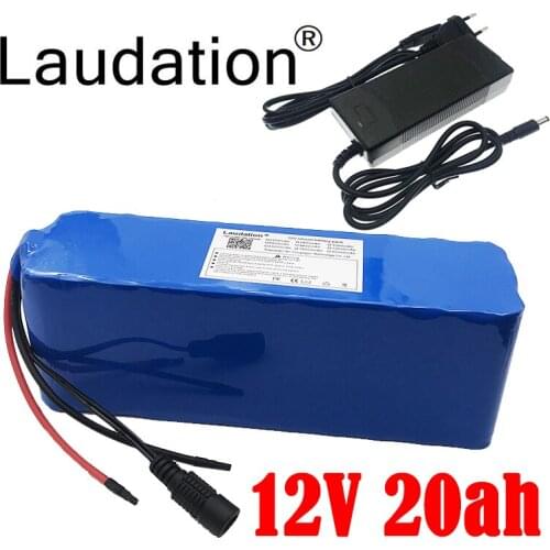 Laudation 12v lithium Battery 20ah High Current Large Capacity Xenon Lamp Motor Mobile Backup Battery With 10A BMS And Charger