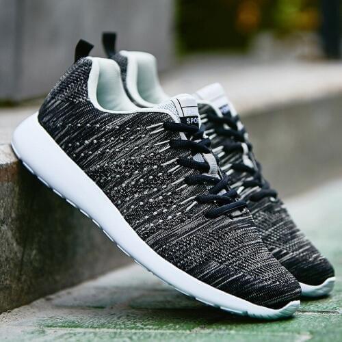 FABRECANDY Plus size 36-46 men shoes Summer Mesh Shoes Men Footwear Fashion Breathable Lace up unisex Casual Shoes men sneakers
