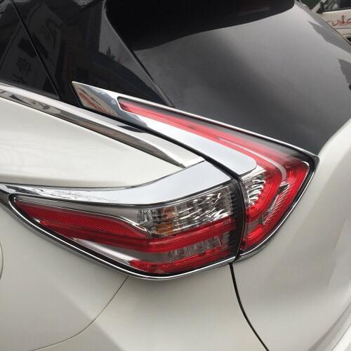 For Nissan Murano 2015 2016 2017 2018 Chrome Rear Tail Light Lamp Frame Cover Trim Molding 4pcs