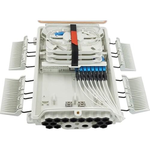 New Black/White fiber splitter box FTT-H716 outdoor 16 port fiber optic distribution box FTTH equipment terminal box