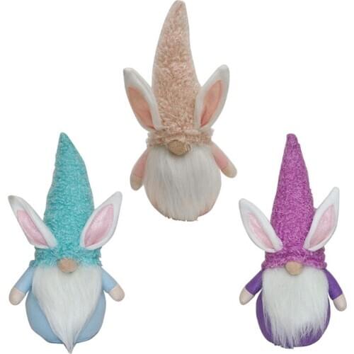 Easter Bunny Gnome Rabbit Tomte Plush Toys Doll Ornaments Kids Easter Gifts