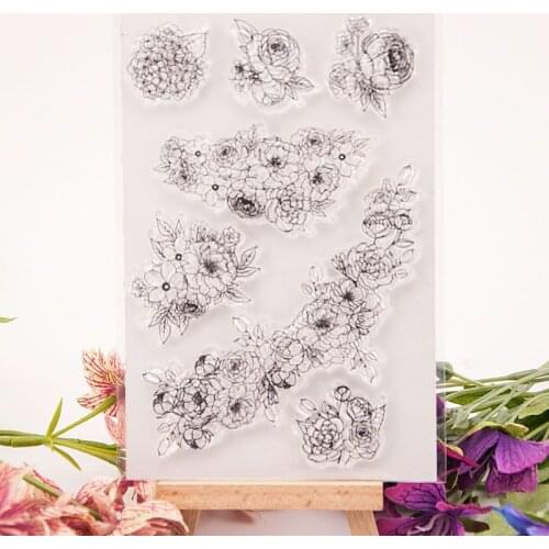 Clear Stamps Lavender Flowers Leaves Rubber Clear Stamp/Seal Scrapbook/Photo DIY Album Decorative Card Making T1510
