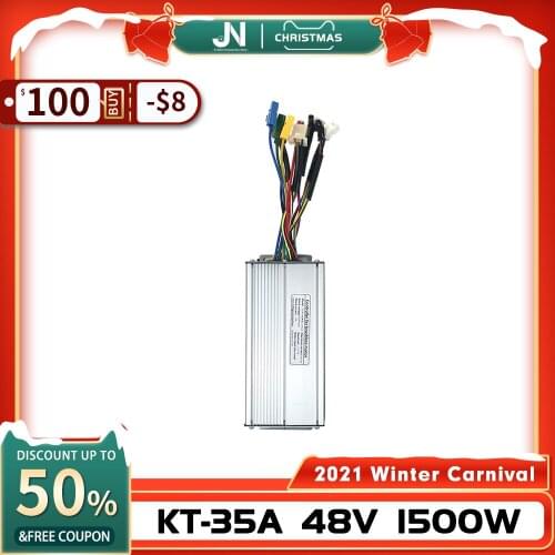 EBike KT-35A KunTeng Squarewave Controller SM Plug Fit With 48V1500W Brushless Motor 12 Mosfets For Electric Bicycle Conversion