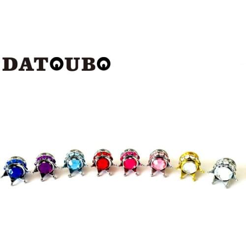 DATOUBO 4 pcs New Arrive Silver Crown Pink White Diamond Car Tire Valve Caps Tyre Valve Dust Caps for Bike Wheel Air Dust cover