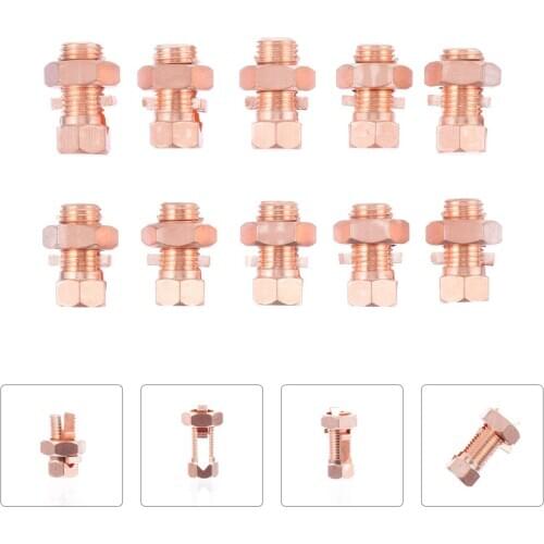 10pcs Grounding Split Bolt Connector Premium Useful Strength Split Bolt Split Bolt Bonding Connector Copper Split Bolt Split Bol