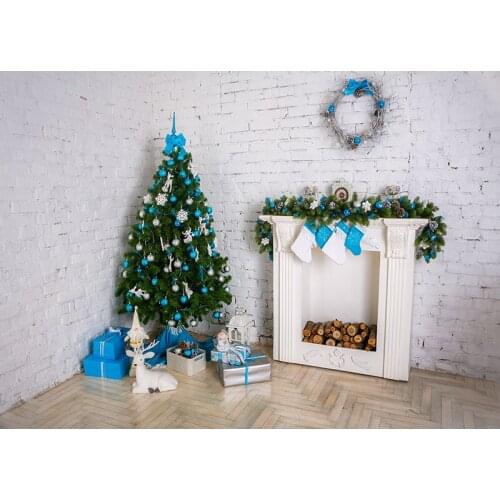 Christmas Indoor Theme Photography Background Christmas tree Children Portrait Backdrops For Photo Studio Props 21518 HYD-692