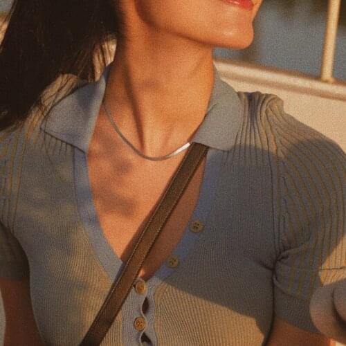 Sexy Choker Statement Women Gold Silver Color Stainless Steel Snake Necklace Short Chain Collar Men Jewelry