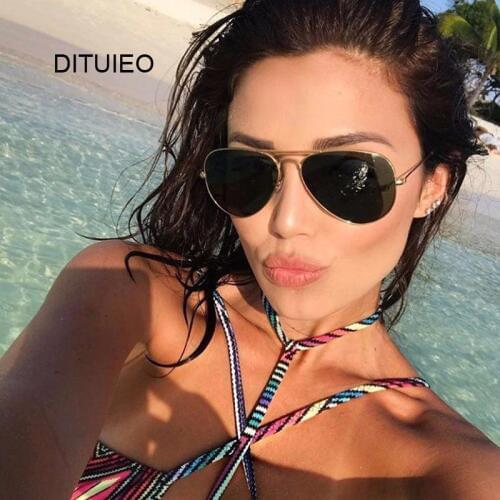 Aviation Sunglasses Women Brand Designer Mirror Retro Sun Glasses For Women Pilot Vintage Sunglasses Female Black