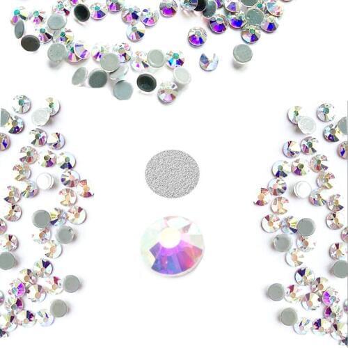 Nail Art RhinestoneSS3-SS40 Super Glitter Crystal AB accessories Flat Back Glass Chameleon Nail Rhinestones For Charms