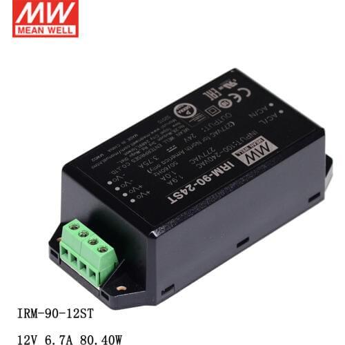 Taiwan MEAN WELL IRM-90-12ST 80W Screw terminal Green Power Module 110V/220V AC to 12V DC 6.7A Module type Power Supply