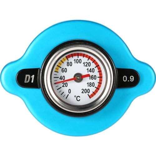 0.9 Bar Thermostatic Radiator Cap Cover with Water Temp Temperature Gauge for Truck Forklift Trailer
