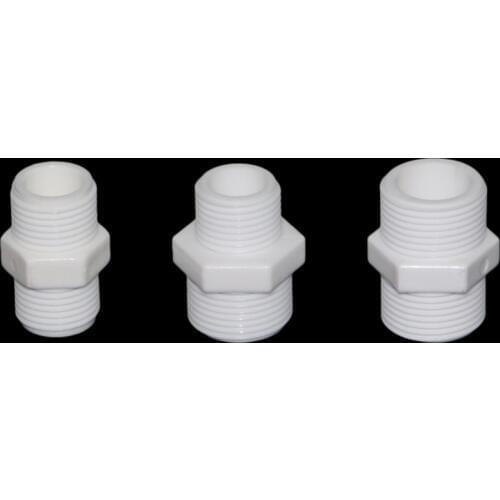 Garden Double Thread straight connector Agriculture Irrigation Plumbing Fittings 1/2", 3/4" Male Thread Connector 5 Pcs