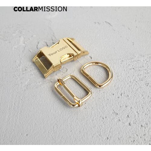 50sets/lot Engraved buckle provide laser engraving service customize LOGO 25mm DIY dog collar environmental adjustable buckle