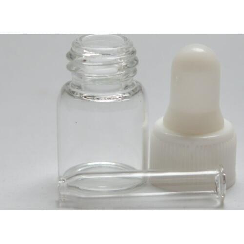 50pcs 2ml Mini Clear Glass Vial with Pure Glass Dropper Cap Small Essential Mini Oil Small Dropper Bottle Free Shipping