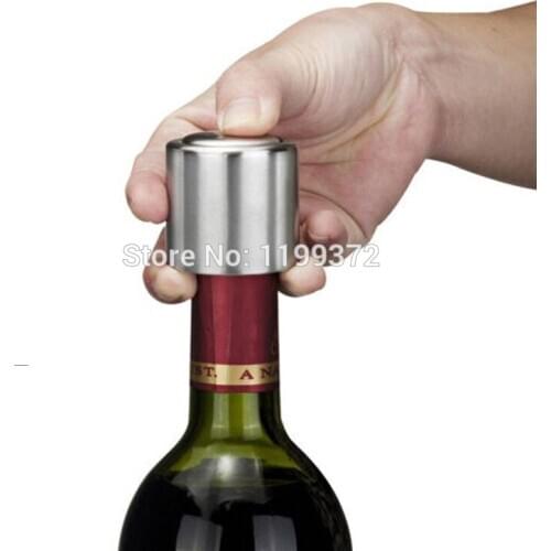 500pcs Stainless Steel Vacuum Sealed Red Wine Bottle Spout Liquor Flow Stopper Pour Cap Kitchen Tools free shipping