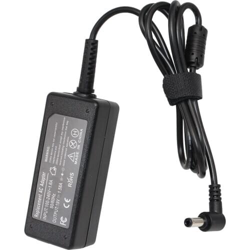 Power AC Adapter 19V 1.58A 30W Charger Supply Toshiba NB500 NB520 NB550D NB250 NB300 NB305 5.5mm*2.5mm