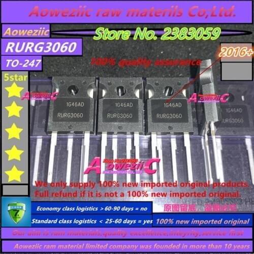 Aoweziic 2016+ 100% new imported original RURG3060 G3060 TO-247 Fast Recovery Diode 30A 600V