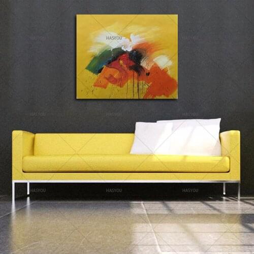 Aritist Colorful Hand-painted Modern Abstract Oil Painting on Canvas Wall Art wedding Gift for Living Room Decoration No Frame