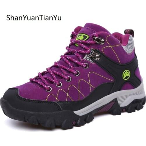 Fur Warm Hiking Ankle Boots Men Women Sport Trails Shoes Non-slip Big Size Winter Tactical Combat Boots Sneakers Unisex Footwear