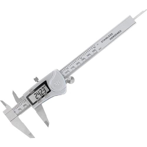 Digital Vernier Caliper IPX54 Waterproof Stainless Steel 150Mm / 6 Inch for Diameter Depth Gauge with LCD Display Device