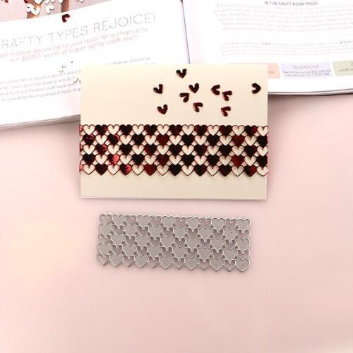 DUOFEN METAL CUTTING DIES 2020 hears cutout border birthday mothers day stencil for DIY projects Scrapbook Paper Album