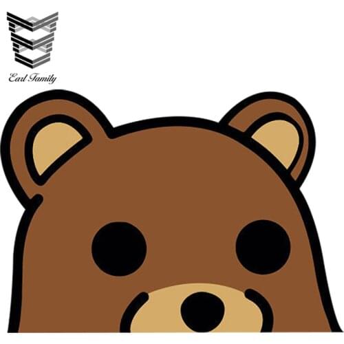 EARLFAMILY 13cm X 9.2cm Bear JDM Style Sticker Shocker Fun Aufkleber Sticker Bomb Car Styling Decals Bumper Window Car Stickers