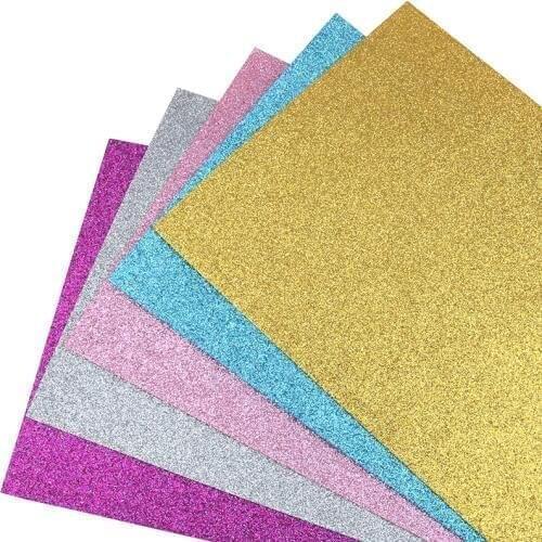 Nanchuang 1.4mm Thickness Glitter Colorful Non Woven Felt Fabric For Home Decoration Pattern Sewing Doll&Crafts Material 20x15cm