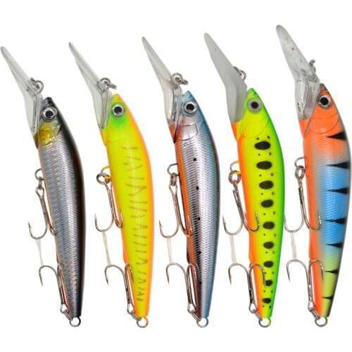 Deep Dive 3-5m Big Fishing Lure Minnow Hard Bait Ocean Boat Mackerel Troll Artificial Lures 40g Lot 5 Pices Sale