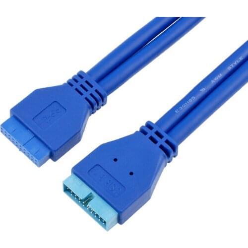 0.5m 20Pin Female to Male USB3.0 Extension Cable Motherboard Mainboard 20pin Header Adapter Cable extender