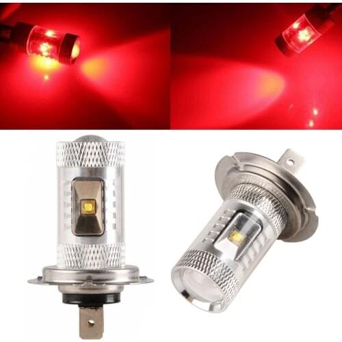 Red H7 LED Bulbs Driving Light 5 led Daytime Running Fog Lamp 12V parking car light source DRL