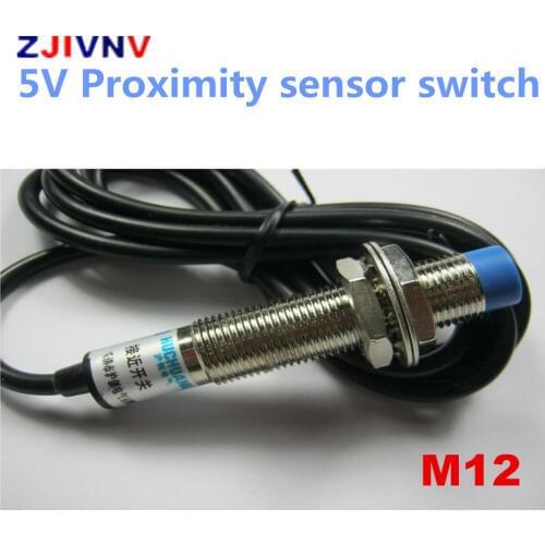 M12 5v proximity switch metal proximity sensor working voltage 5v 3 wires M12 PNP NPN NO/ NC Normally open for microcontroller
