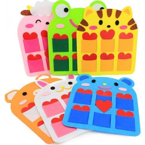 Cute Animal Designs Small Size Area Card Felt Bag Kid Awarding Felt Bag For Decoration of Kindergarten, Kids Room, Classroom Li