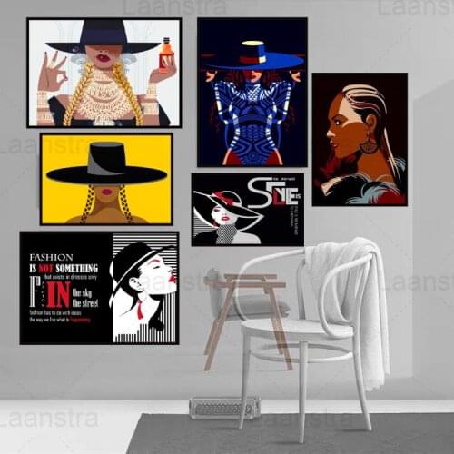 Fashion Magazine Woman Illustration Canvas Painting Sexy Actress Model Posters and Prints Girls Room Home Decor Wall Art Mural