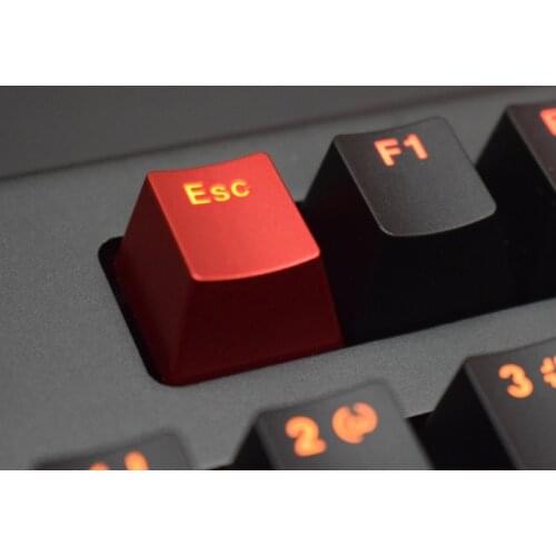 New 1pc Full Aluminum Backit Key Cap Customized Cap for Mechanical Keyboard Anode Matting Texture Non Electroplate Spray Paint