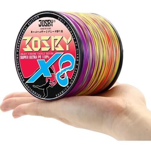 JOSBY 300M 500M 1000M Braided Fishing Line 9 Strands 8 Strands 4 Strands Threads Multifilament Durable Carp Fishing Line Pesca