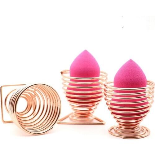 Makeup Beauty Egg Powder Puff Sponge Display Stand Alloy Drying Holder Rack Cosmetic Puff Holder LJ60