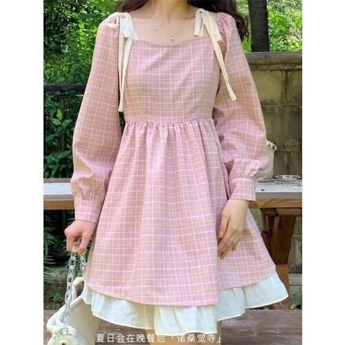 QWEEK Pink Summer Dresses