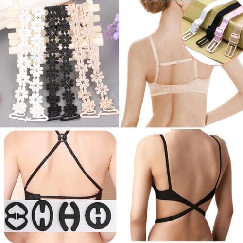 Adjustable Women Strap for Bra Shoulder Accessories Transparent Invisible Bra Buckle Underwear Accessories Non-Slip Bra Straps