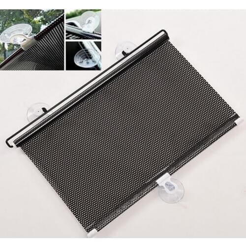Black 45 x125cm Car Auto Window Roll Blind Sunshade Windshield Sun Shield Visor
