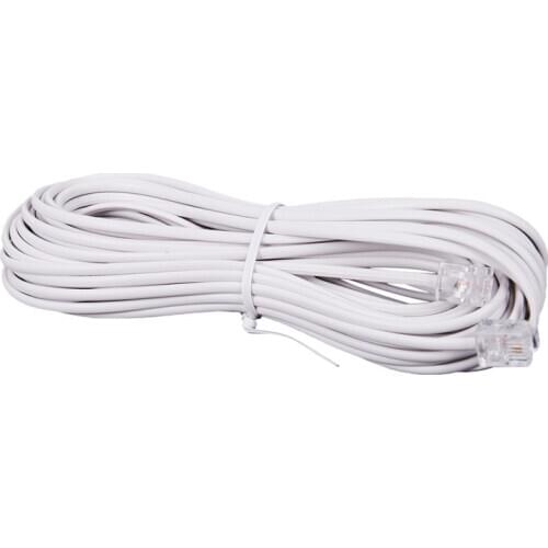 1pcs 10m RJ11 Telephone Connector Extension Cable White