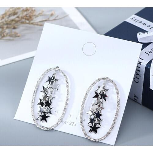 TONGKWOK Bohemia Exaggeration Dangle Earrings For Women Silk Thread Tassel Metal Long Chandelier Earrings #142397