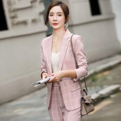 Blazer Coat Women Black Pink White S-2XL Slim Jacket 19 Spring Autumn Korean Elegant Office Party Chic Blazer Coat Feminina CX54