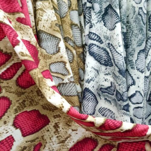 Animal Fabric Autumn and Spring Womens Fashion Dress Stretchy Material Chiffon