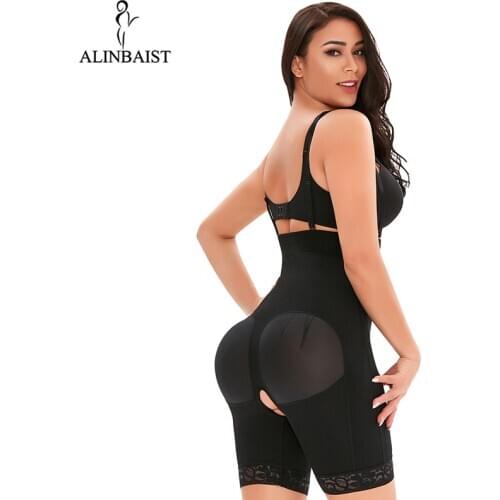 Womens Sexy Shapewear Butt Lifter Hooks&Zip Full Body Shaper Tummy Control Bodysuit Postpartum Faja Thigh Slimmer Plus Size