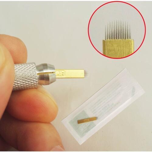 10PCS Microblading Permanent Makeup U Shape 12 U shape Needles Eyebrow Tattoo Blades