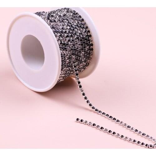 10 Yard/Roll Rhinestone Cup Chain Crystal Strass Glass Stone Sew On Rhinestones For Clothes Diamond Jewelry Crafts Glitter